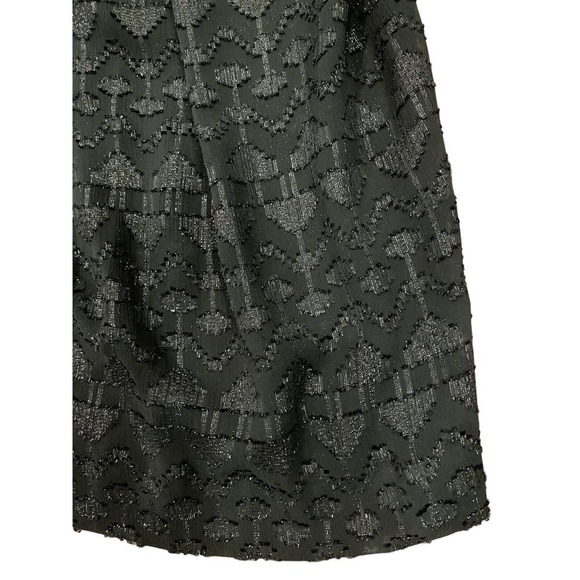 DLM Vintage Black Dress Cocktail Party Shimmer V-Neck Size 9 10 Batwing Sleeves - Picture 4 of 7